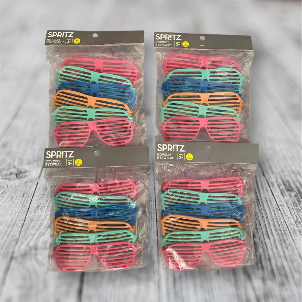 Spritz Novelty Eyewear - 24 Plastic Shutter Shades Glasses - Party Favors